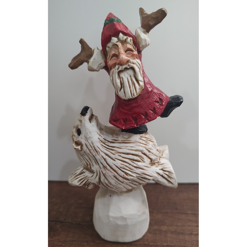 Vintage 1994 David Frykman Collection Oh The Joy Santa Polar Bear Figurine S14